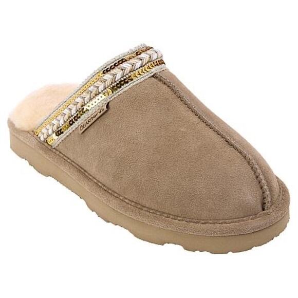 BEARPAW Tanya Suede Embellished Slipper Mule Women's Sz 8 NEW - Picture 8 of 9